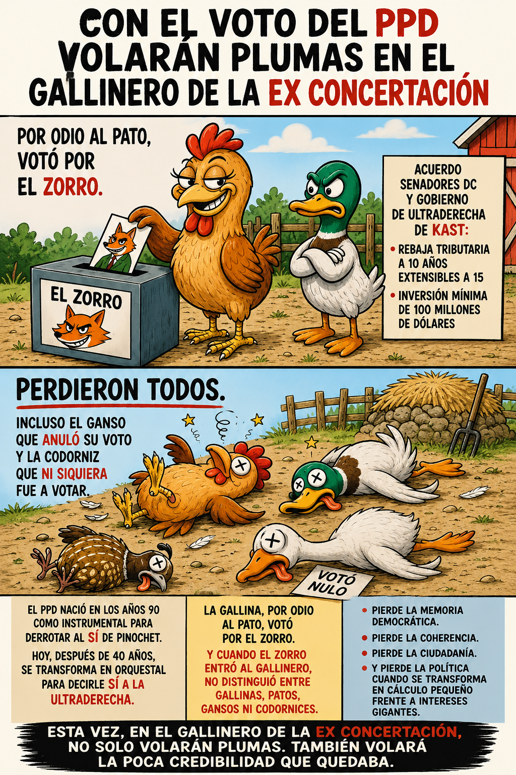 PPD y REPUBLICANOS: la contradicción que golpea a la ciudadanía