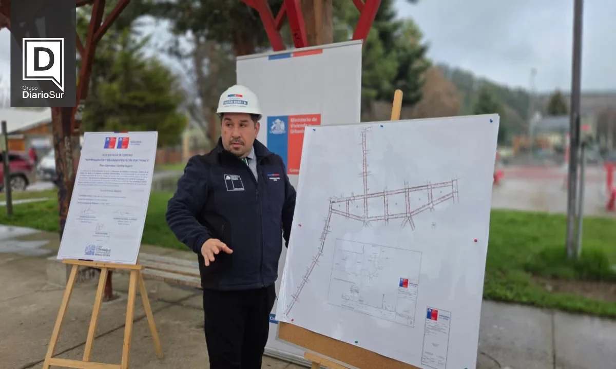 Inician las obras de aceras en el centro de Coyhaique: 270 días de interrupción y $1.900 millones en inversión