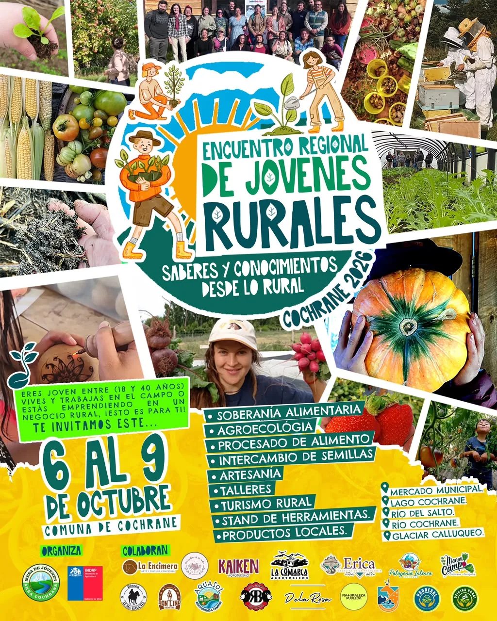 Jóvenes rurales llegan a Cochrane para frenar el envejecimiento del campo y exigir recambio generacional